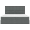 vidaXL Letto con testiera Grigio scuro 180 x 200 cm Tessuto