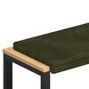 vidaXL Cuscino per panchina Corduroy Morbido Verde Profondit&agrave; 35 cm