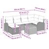vidaXL Set Divano da Giardino con archiviazione 7 pcs Nero polyrattan