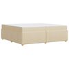 vidaXL Struttura del letto con materasso Crema 200 x 200 cm Tessuto