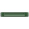 vidaXL Letto Giardino Acciaio Zincato 249x100x36 cm Verde