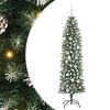 vidaXL Albero di Natale Artificiale Sottile Verde e Bianco 180 cm
