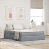 vidaXL Letto con contenitore e materasso Grigio chiaro 140 x 190 cm