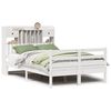 vidaXL Letto Libreria senza Materasso Bianco 135x190 cm Legno di Pino
