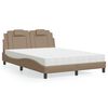 vidaXL Letto Viana con Materasso Cappuccino 140x200cm Similpelle
