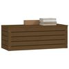 vidaXL Contenitore Portaoggetti Ambra 89x36,5x33cm Legno Massello Pino