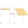 vidaXL Tenda da Sole Retrattile Manuale 200cm Strisce Arancione Bianco