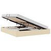 vidaXL Letto con Contenitore con testiera Crema 180 x 200 cm Tessuto