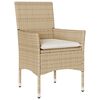 vidaXL Sedie da Giardino con Cuscini 2 pz Beige in Polyrattan