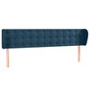 vidaXL Testiera ad Orecchio Blu Scuro 163x23x78/88 cm in Velluto
