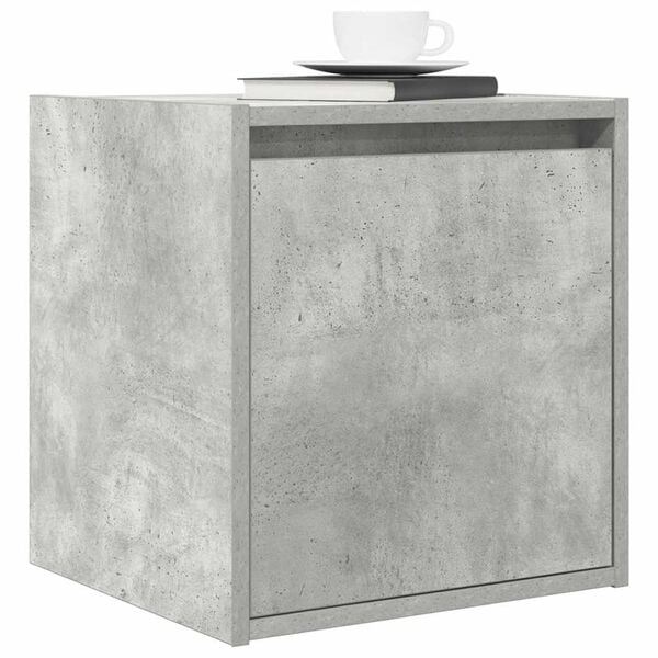 vidaXL Comodini a Muro 2 pz Grigio Cemento 38x34x40 cm