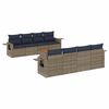 vidaXL Set Divani da Giardino 9 pz con Cuscini Grigio in Polyrattan