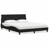 vidaXL Letto con Materasso Hanko Nero 160x200 cm in Tessuto