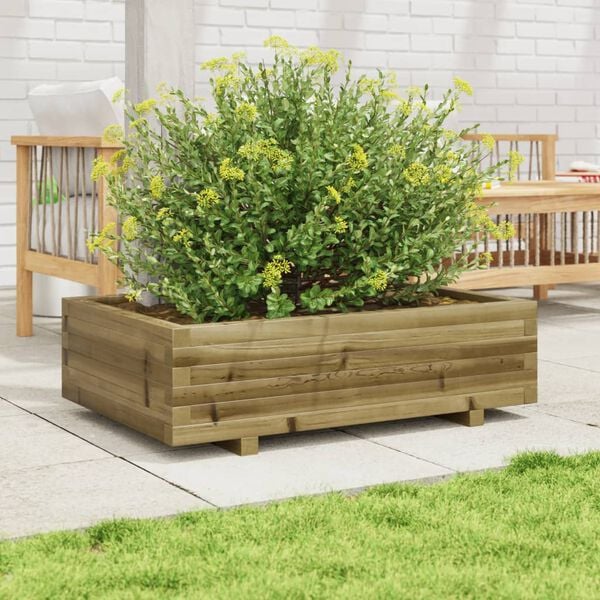 vidaXL Fioriera da Giardino 90x60x26,5 cm in Legno di Pino Impregnato