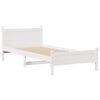 vidaXL Letto senza Materasso Bianco 75x190 in Legno Massello di Pino