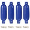 vidaXL Paraurti per Gommone 4 pz Blu &Oslash; 11x40 cm in PVC