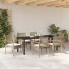 vidaXL Set da Pranzo per Giardino 7 pcs Beige polyrattan