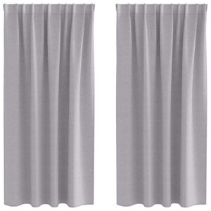 vidaXL Tende Blackout con Anelli 2 pcs Grigio Metallico 175 x 140 cm