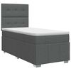 vidaXL Letto box spring con materasso Grigio Scuro 80 x 200 cm Tessuto