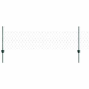 vidaXL Recinzione esagonale con palo 50 x 0,5 m Verde Rete