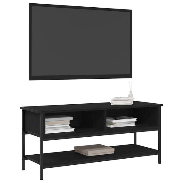 vidaXL Set mobile TV Rovere Nero 100 x 35 x 45 cm Legno multistrato