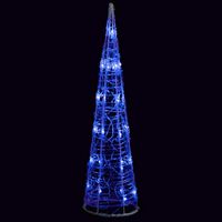 vidaXL Piramide Decorativa Cono di Luce LED Acrilico Blu 60 cm