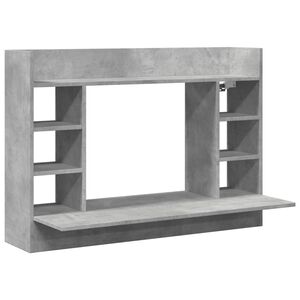 vidaXL Scrivania a Parete Grigio Cemento 105x48x75cm Legno Multistrato