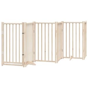 vidaXL Cancelletto per cani con porta pieghevole 6 pannelli 300 cm in legno massello di abete