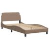 vidaXL Letto Viana con Materasso Cappuccino 100x200cm Similpelle