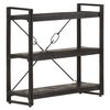 vidaXL Libreria a 3 Ripiani 90x30x80cm Nero in Legno Massello di Mango