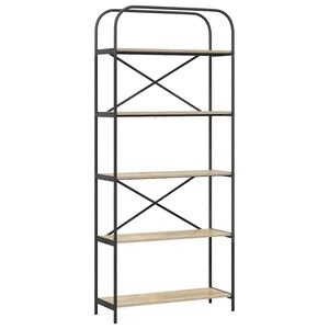 vidaXL Libreria 5 livelli 80 x 30 x 183 cm Legno ingegnerizzato