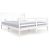 vidaXL Giroletto Bianco 180x200 cm Super King in Legno Massello