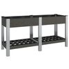 vidaXL Fioriera Rialzata Giardino con Ripiano Grigia 175x50x75 cm WPC