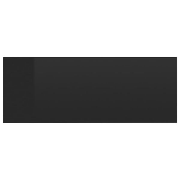 vidaXL Comodino Pensile Nero Lucido 40x30x15 cm in Legno Multistrato