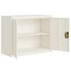 vidaXL Armadio Classificatore Bianco 90x40x110 cm in Acciaio