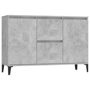 vidaXL Credenza Grigio Cemento 102x35x70 cm in Legno Multistrato