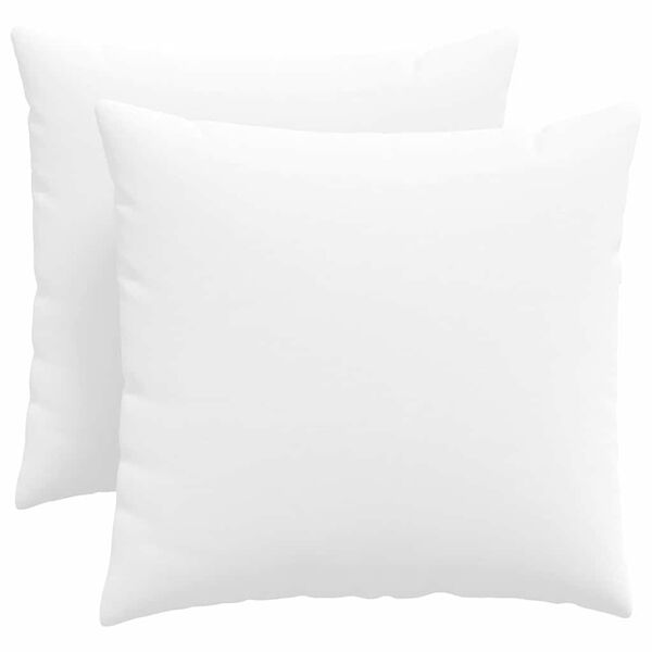 vidaXL Cuscini da Divano 2 pcs Bianco 50 x 50 cm Tessuto