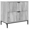 vidaXL Comodino Grigio sonoma 63.5 x 36 x 61 cm Legno ingegnerizzato