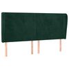 vidaXL Testiera ad Orecchio Verde Scuro 183x23x118/128cm in Velluto