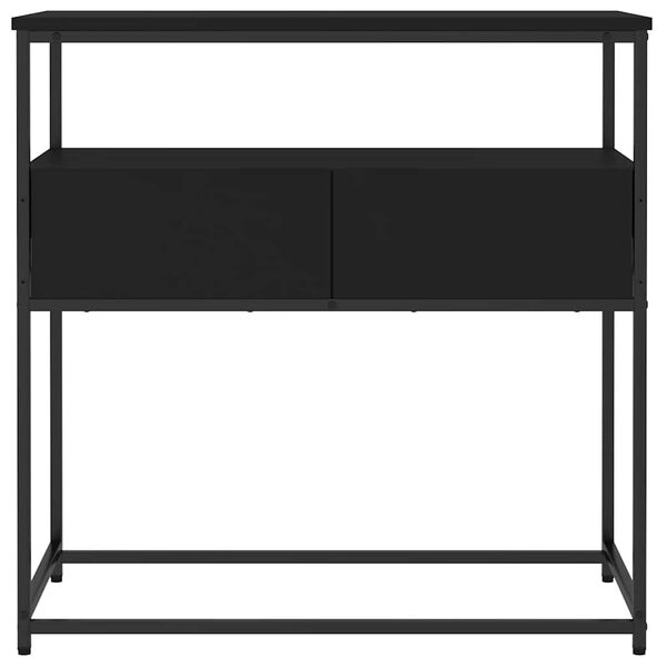 vidaXL Tavolino Consolle Nero 75x40x75 cm in Legno Multistrato