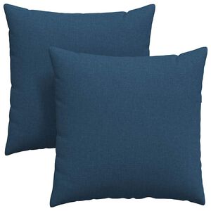 vidaXL Cuscini da Divano 2 pcs Blu 80 x 80 cm Tessuto