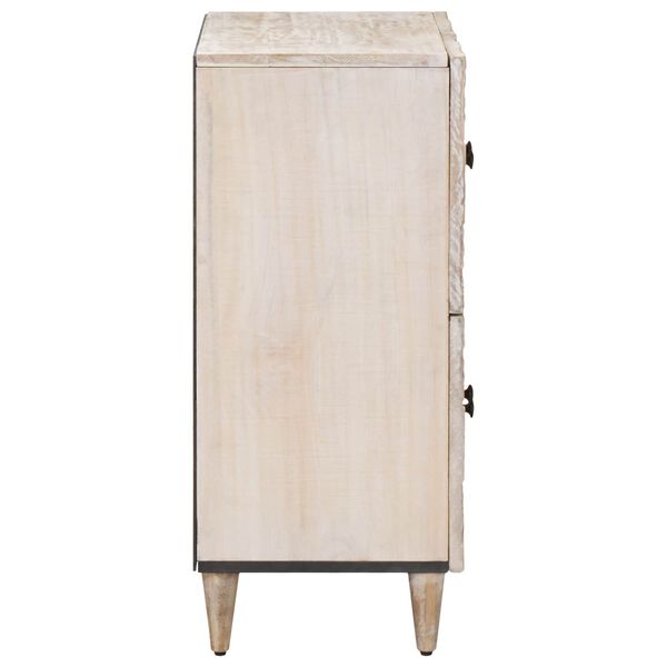 vidaXL Credenza Bianco 60 x 33,5 x 75 cm Legno di mango massello