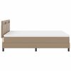 vidaXL Letto a molle Cappuccino 140 x 190 cm Pelle sintetica