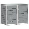 vidaXL Stoccaggio contenitore a ruote for 2 Bins 240L Acciaio Inox
