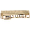 vidaXL Set di divani da esterno 7 pz Bianco e Beige