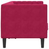 vidaXL Divano Chesterfield con Rinforzi 2 Posti Rosso Vino in Velluto