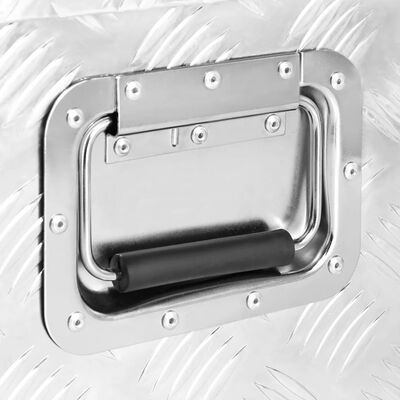 vidaXL Contenitore Portaoggetti Argento 80x39x30 cm in Alluminio