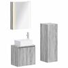 vidaXL Set di mobili per il bagno 4 pcs Sonoma grigio