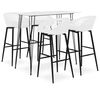 vidaXL Set da Bar 5 pz Bianco