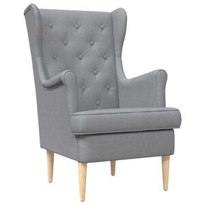 vidaXL Poltrona Grigio Chiaro Tessuto